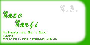 mate marfi business card