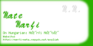 mate marfi business card